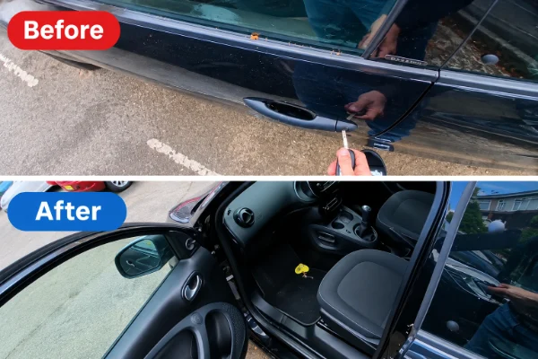 Car key locksmith before and after service in Las Vegas